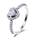 Silberner Vintage-Herzring