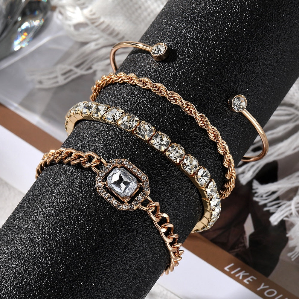 4 Stück Set Luxuriöse Armbänder
