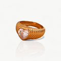 Zirkonia Herz Goldring