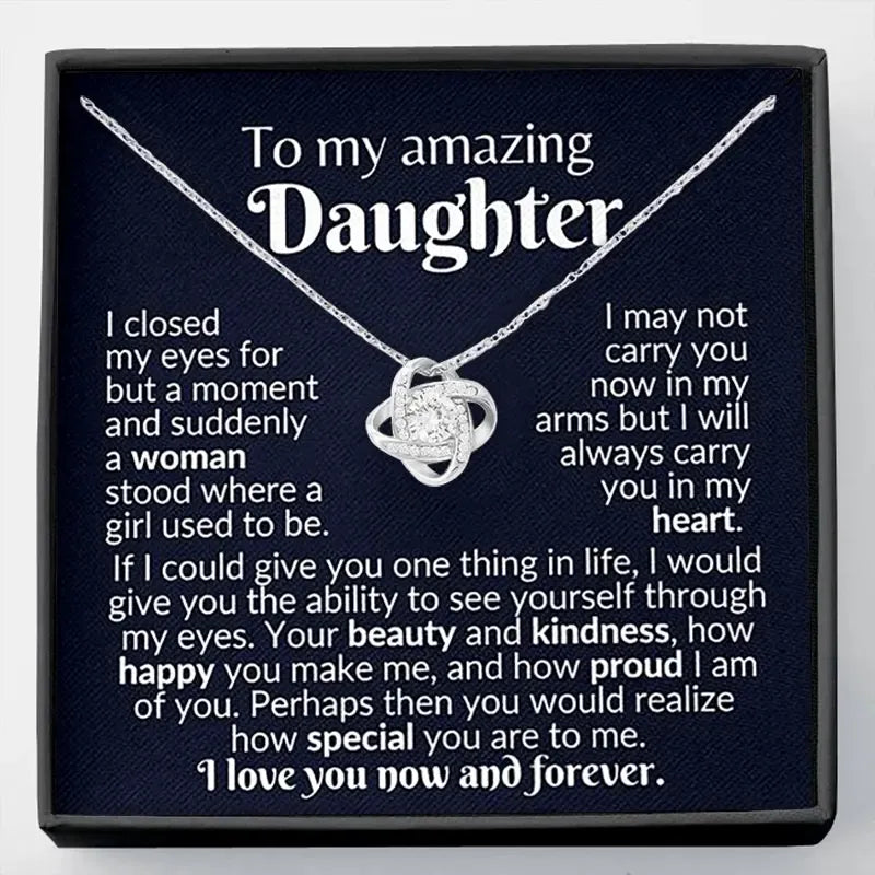 An meine wunderbare Tochter - Liebesknoten-Halskette