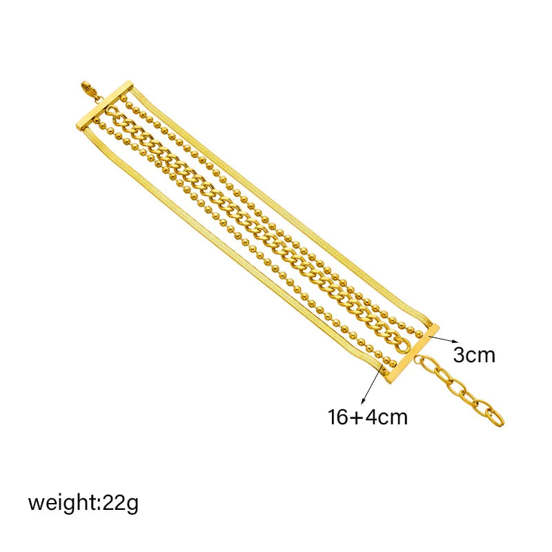 Mehrlagiges Kettenarmband