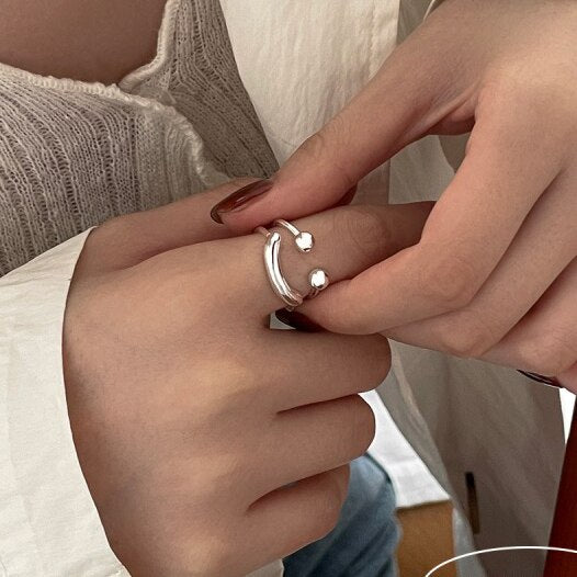 Silberner Smiley-Ring