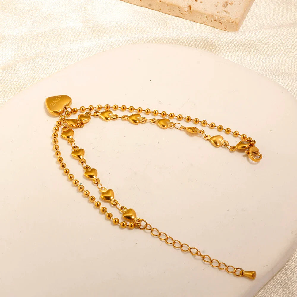 Armband mit Doppelherz-Charm