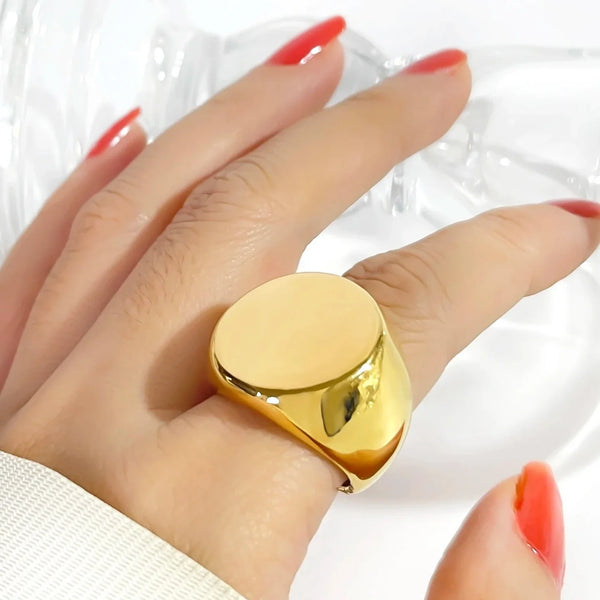 Runder Siegelring aus Gold