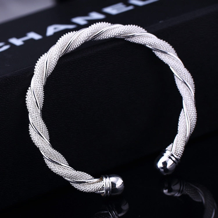 925 Silber Manschetten-Armband
