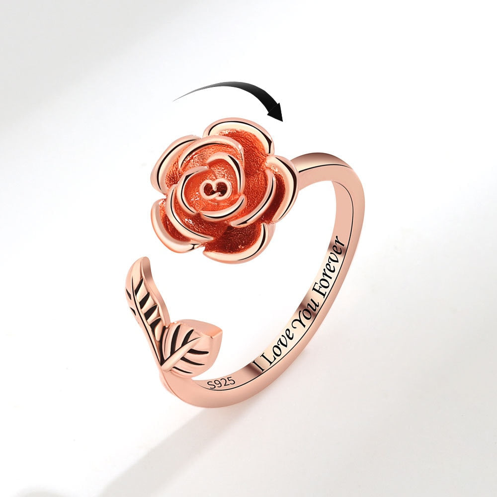 Rose Angst Fidget Ring - verstellbar