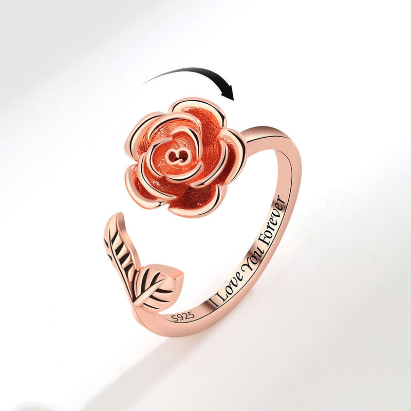 Rose Angst Fidget Ring - verstellbar