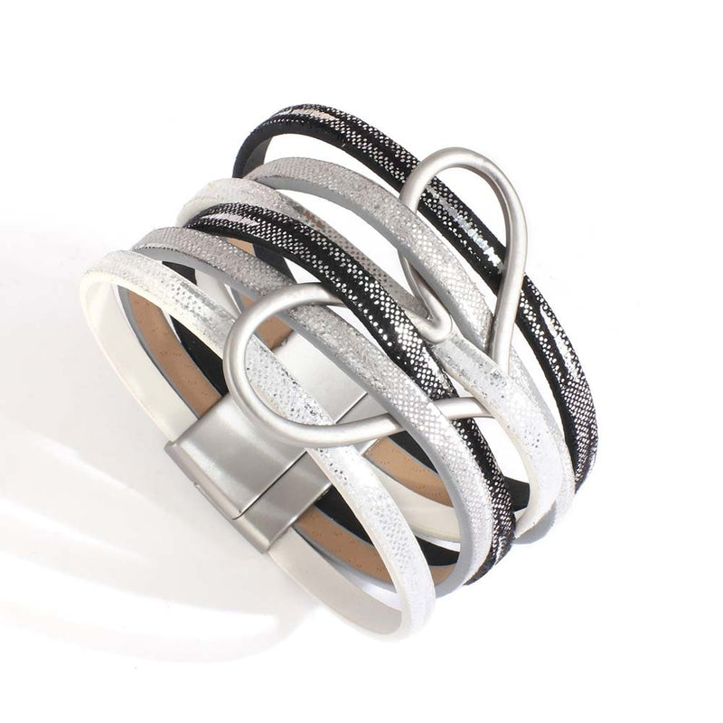 Boho Wickelarmbänder Pfirsich Herz