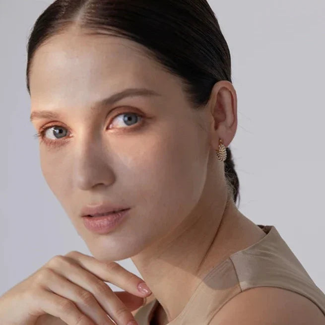 Creolen Vintage Perlen Ohrringe