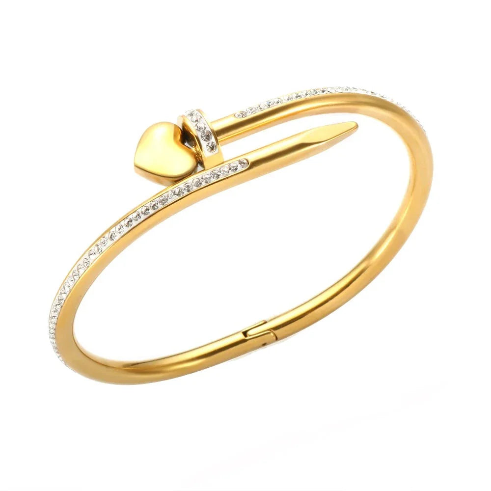 Armreif mit Herz-Kristall