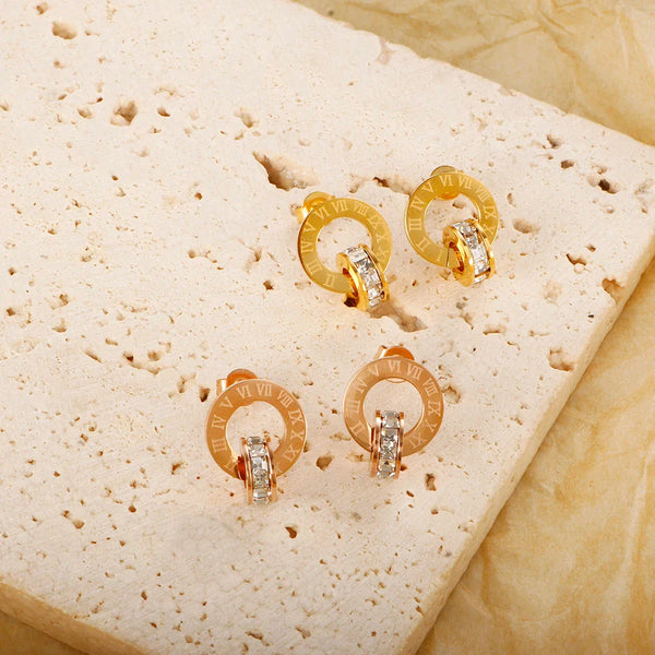 Ohrringe mit römischen Ziffern