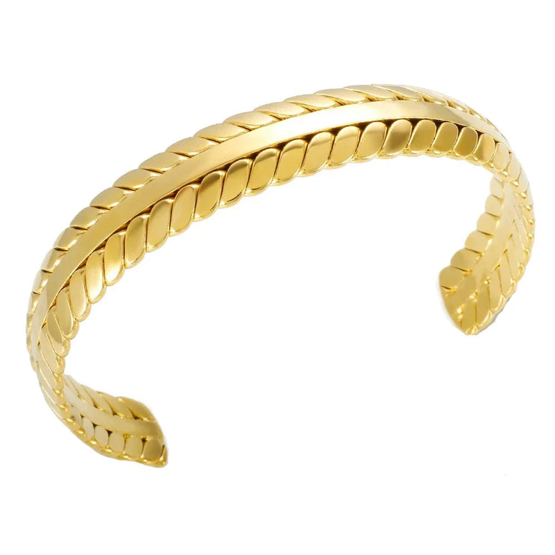 Gedrehtes Blätterarmband Gold
