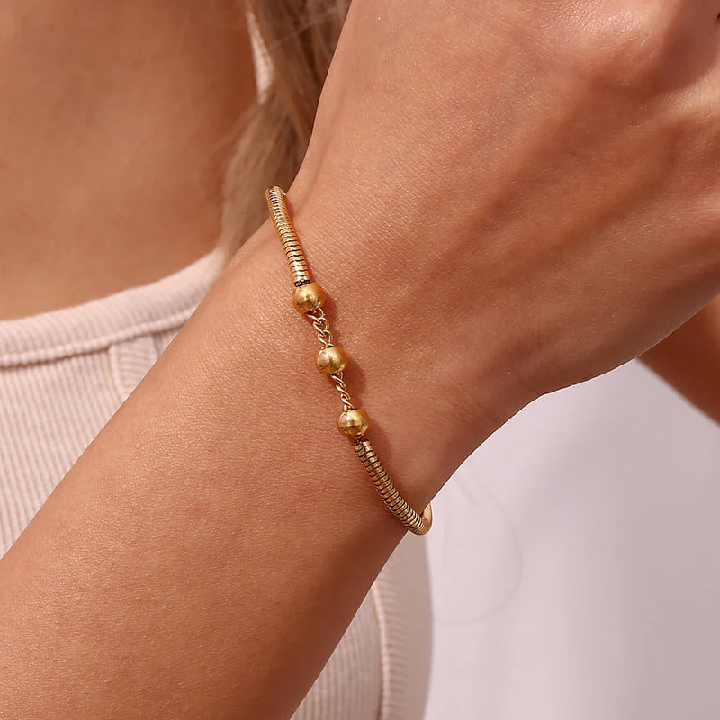 Perlen Schlangenkette Armband