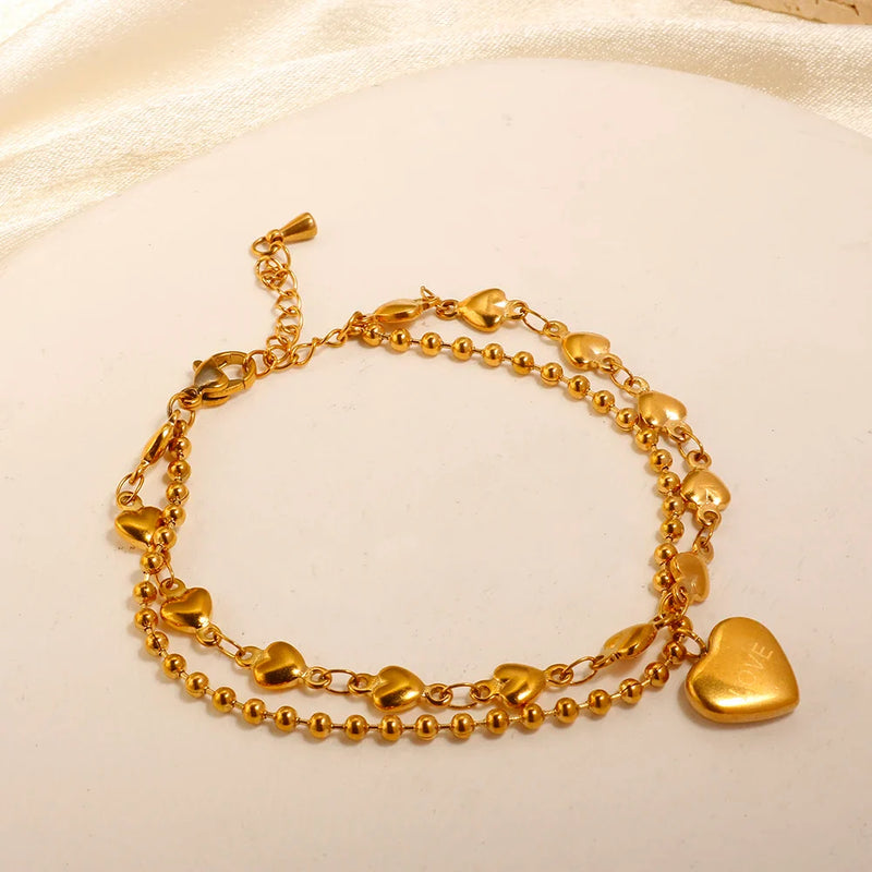 Armband mit Doppelherz-Charm