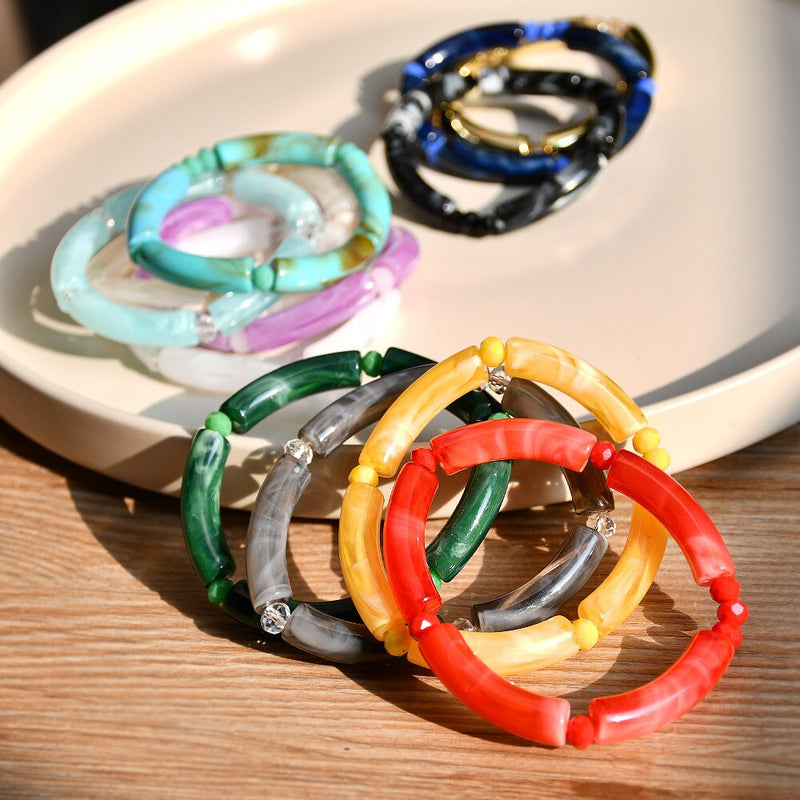 Acrylharz-Röhren-Candy-Chunky-Armbänder