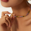 Bunte Halskette mit Zirkonia
