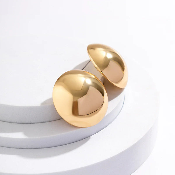 Runde Ohrringe mit großen Kugeln