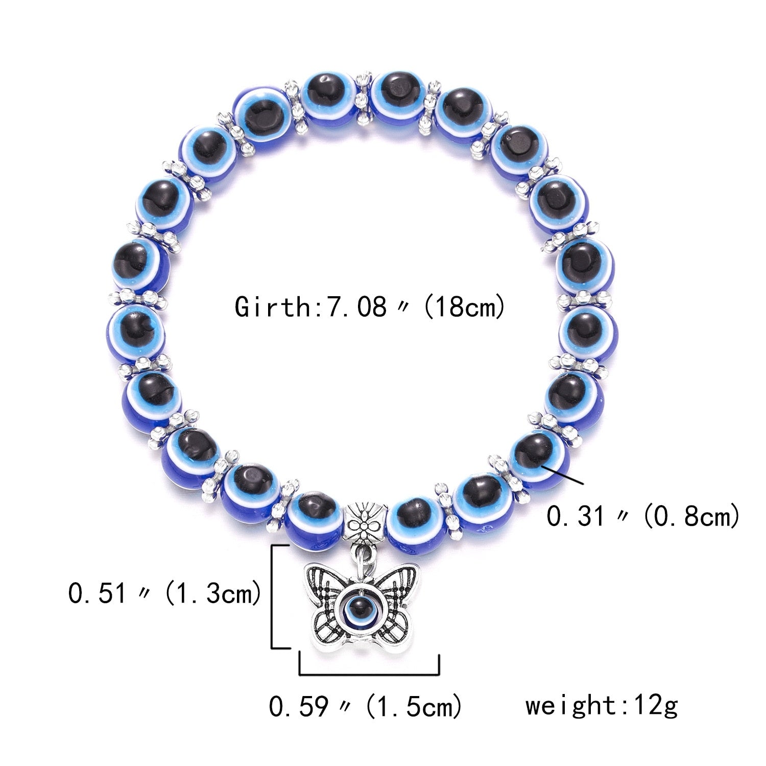 Blaues Böses-Augen-Armband