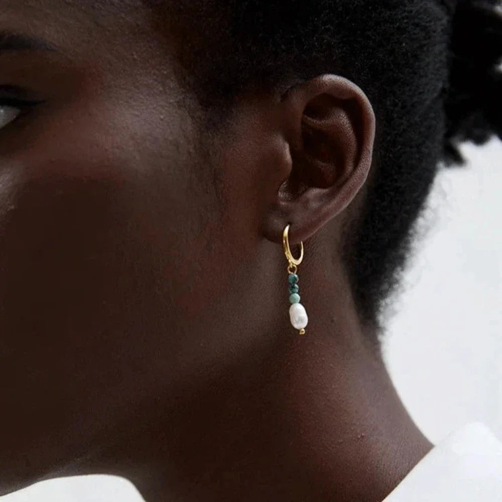 Creolen mit Süßwasserperlen