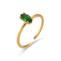 Glänzender ovaler Zirkonring