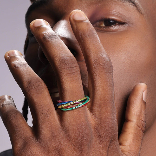 Rollender Regenbogen-Zappelring