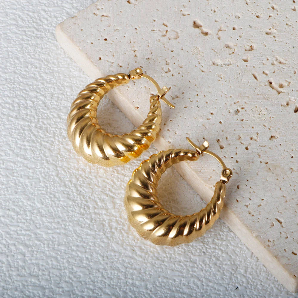 Creolen mit Croissant-Motiv