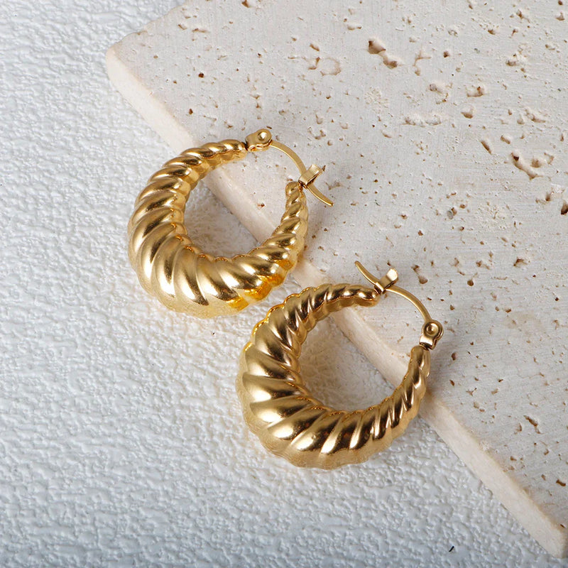 Creolen mit Croissant-Motiv