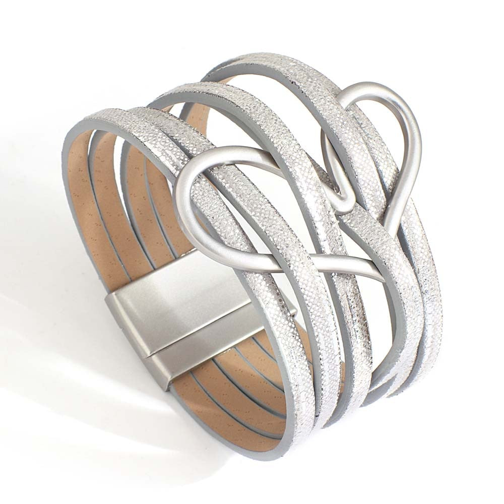 Boho Wickelarmbänder Pfirsich Herz