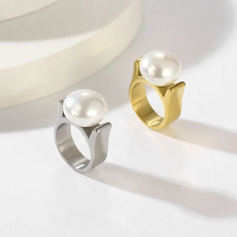 Großer Perlen-Goldring