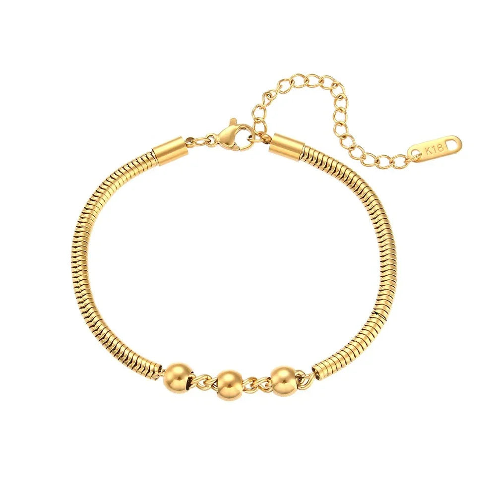 Perlen Schlangenkette Armband