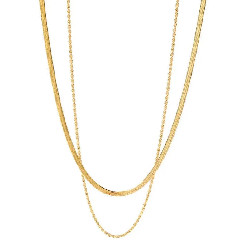 Schlangenkette und gedrehte Halskette