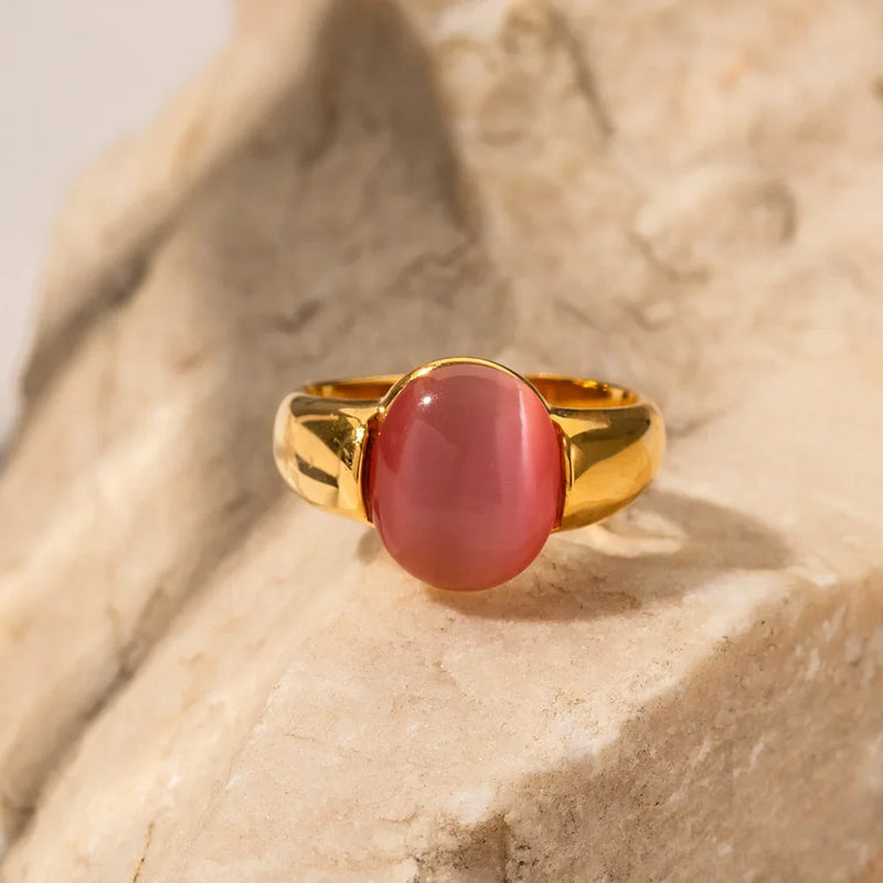 Ring mit rosa Stein