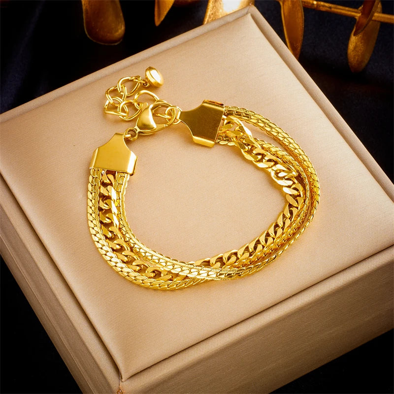 Mehrreihiges Kettenarmband