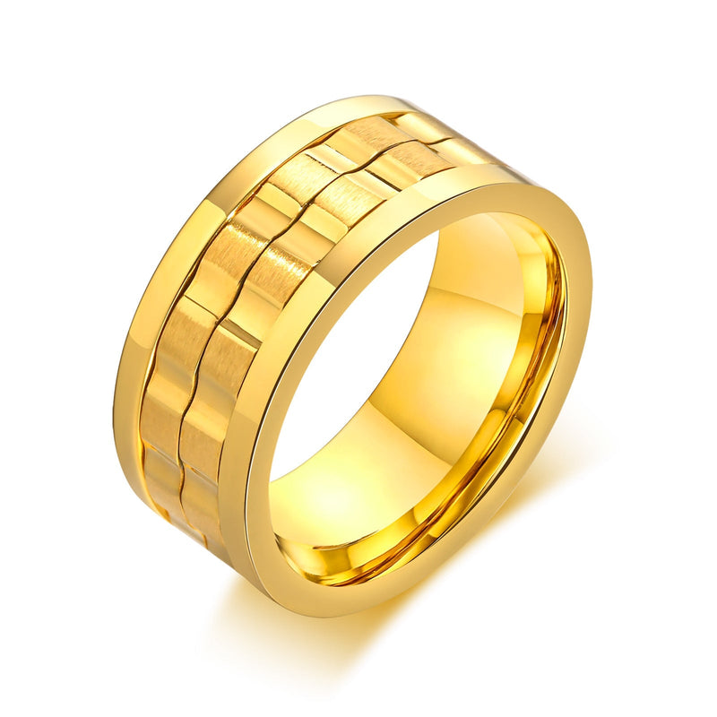 Zappelring aus Stahl mit Zahnrad