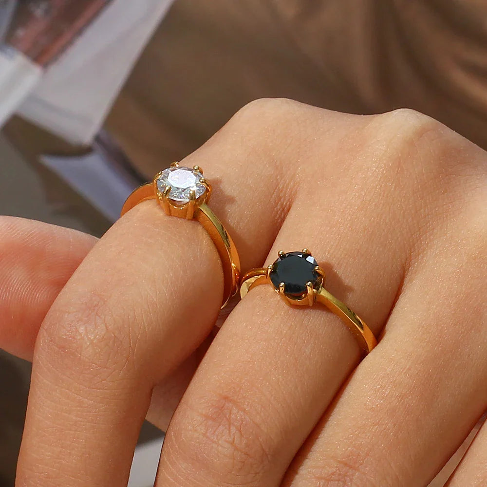 Schlichter Solitärring