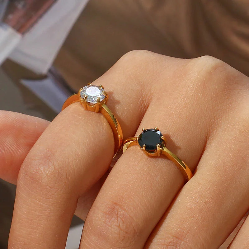 Schlichter Solitärring