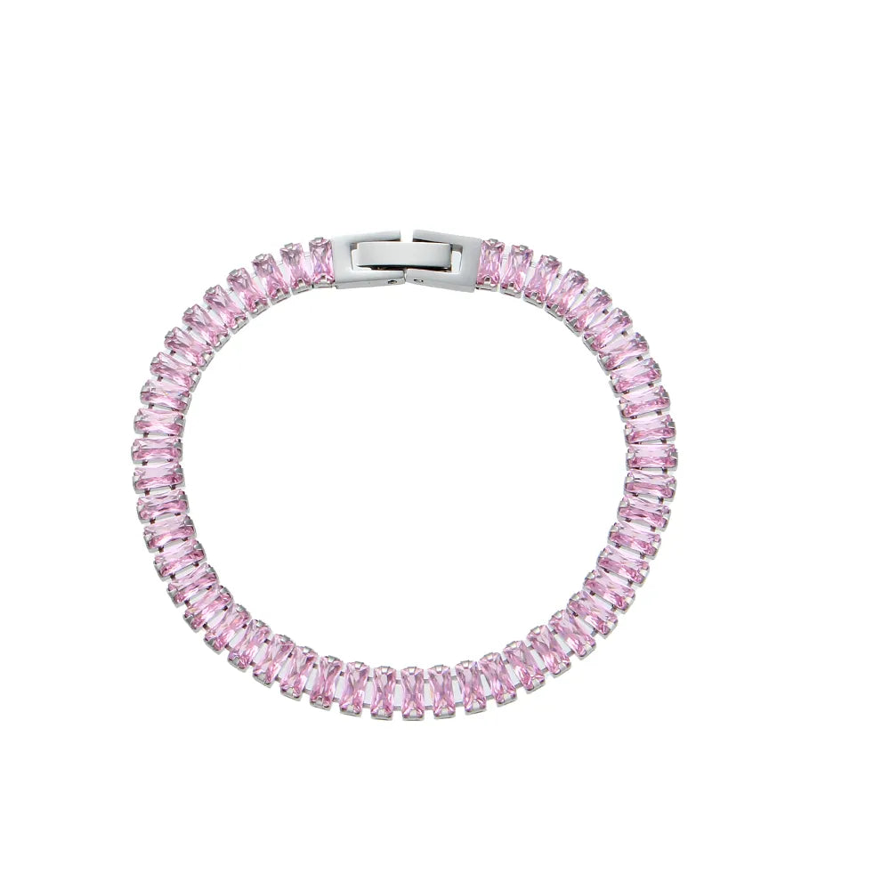 Quadratisches Kristallkettenarmband