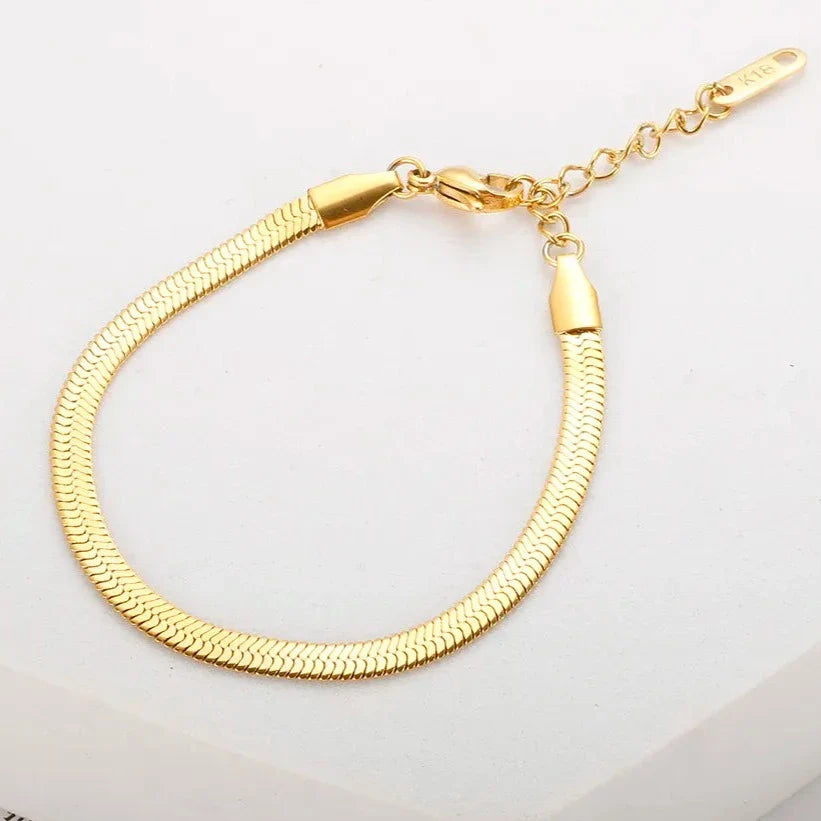 Schlangenkettenarmband Gold