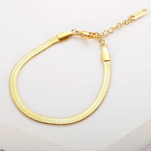 Schlangenkettenarmband Gold