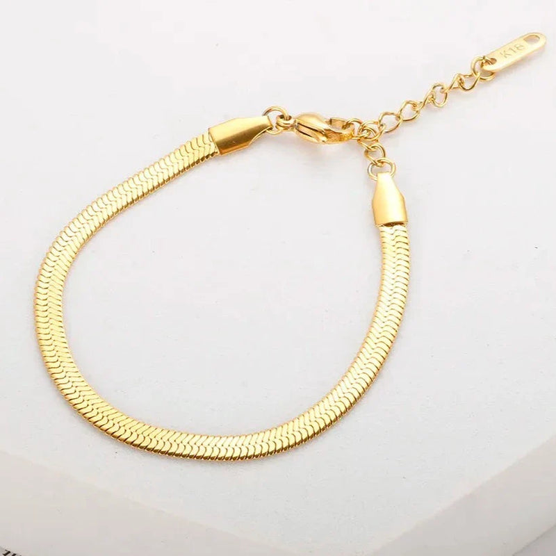 Schlangenkettenarmband Gold