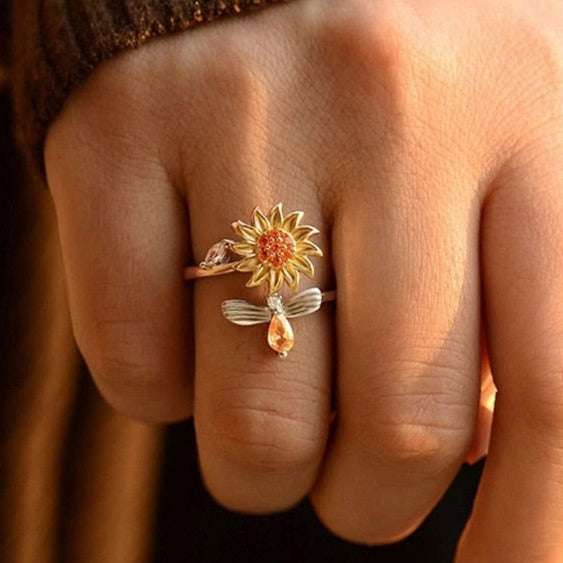 Sonnenblumen-Bienen-Angst-Zappelring