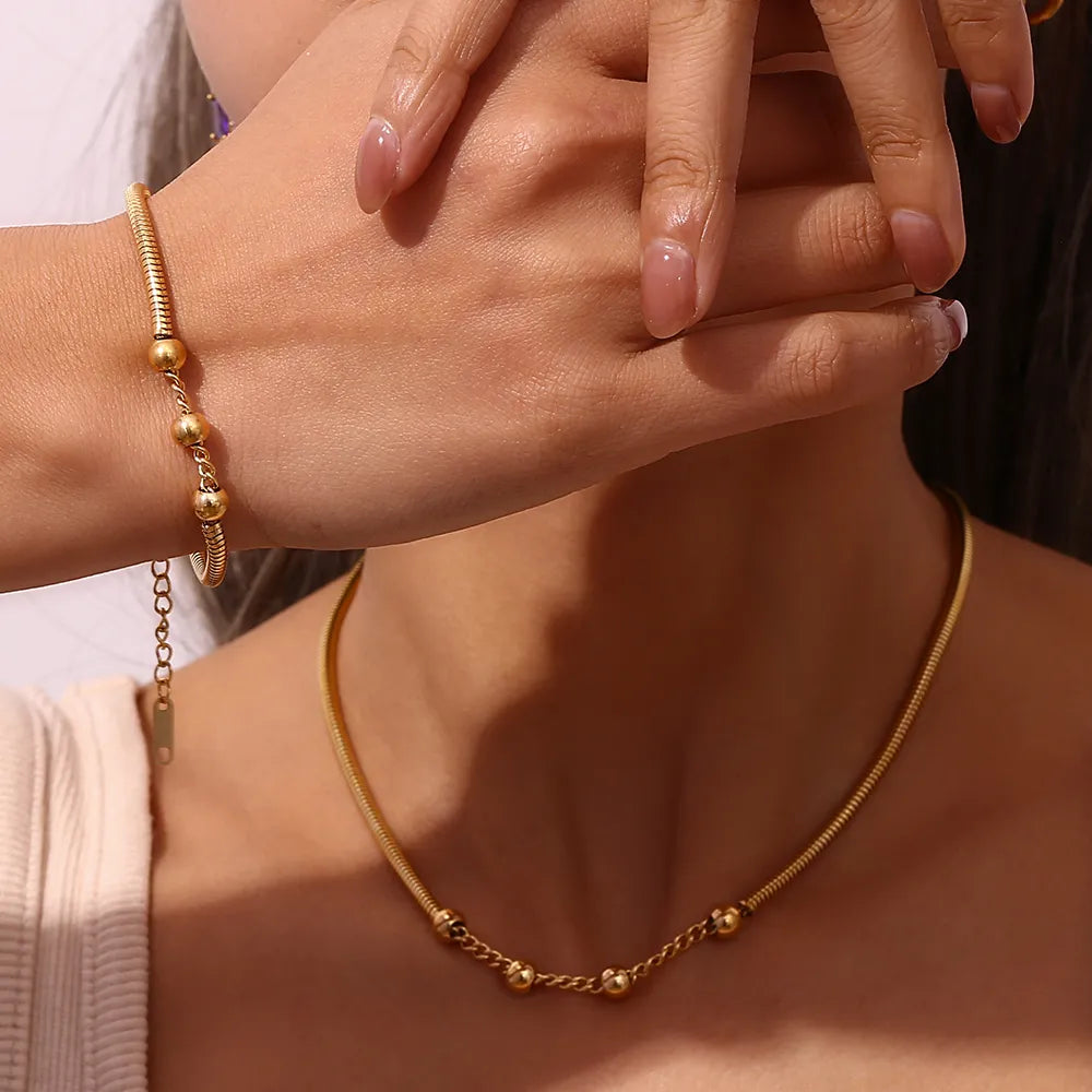 Perlen Schlangenkette Armband