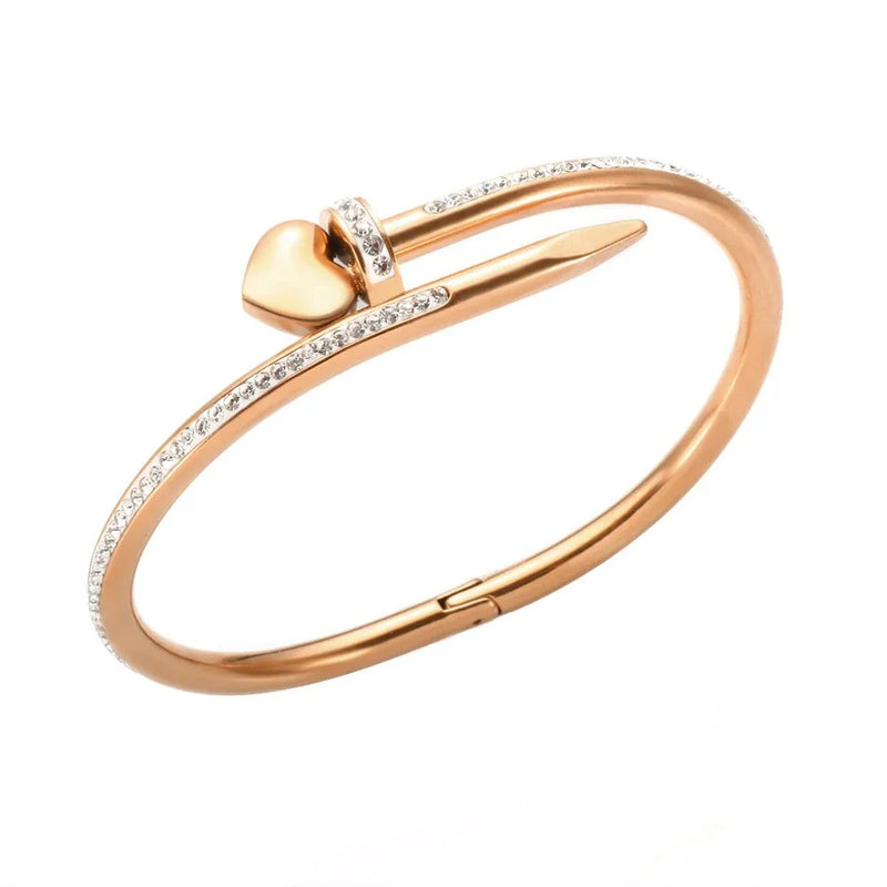 Armreif mit Herz-Kristall