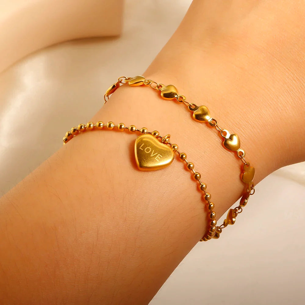 Armband mit Doppelherz-Charm