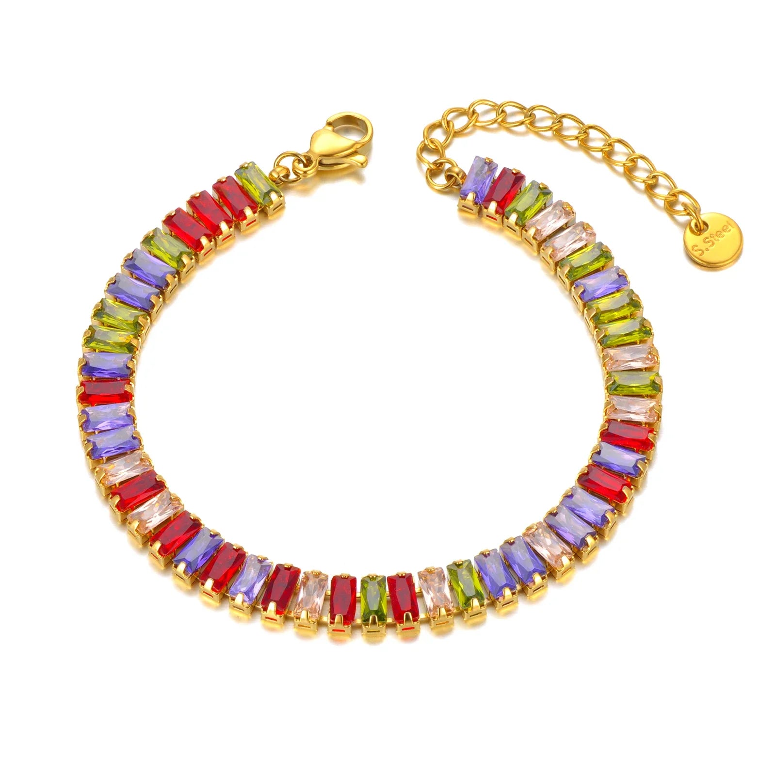 Funkelndes buntes Zirkonia-Armband