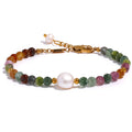 Buntes Turmalin-Perlen-Armband