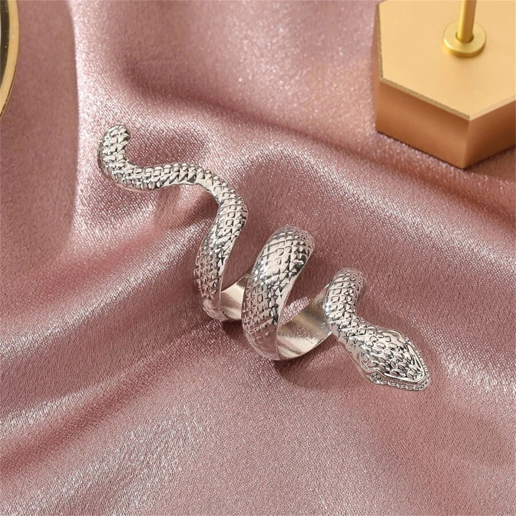 Wilder und eleganter Schlangenwickelring - Punk-Retro-Schmuck für Frauen