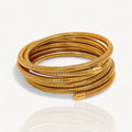 Goldenes Spiralarmband