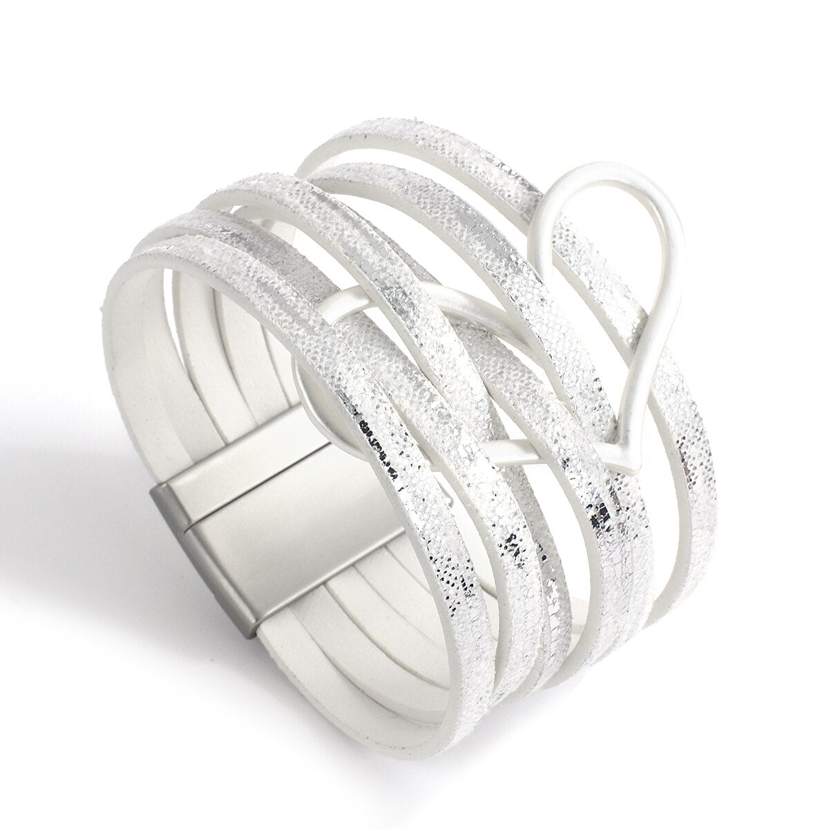 Boho Wickelarmbänder Pfirsich Herz