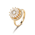 Sonnenblumen-Zappelring aus Sterlingsilber